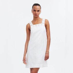 Madewell NWT Embroidered Tank Mini Dress in Linen Size 2 in Eyelet White